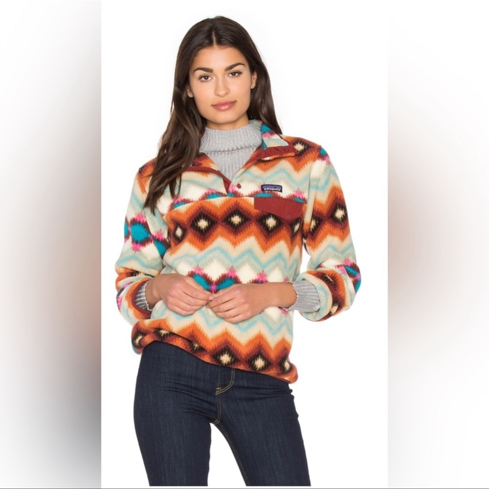Patagonia womens synchilla fleece timber twist print